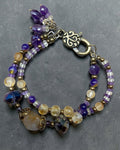 Ametrine, Citrine & Amethyst Designer Bracelet