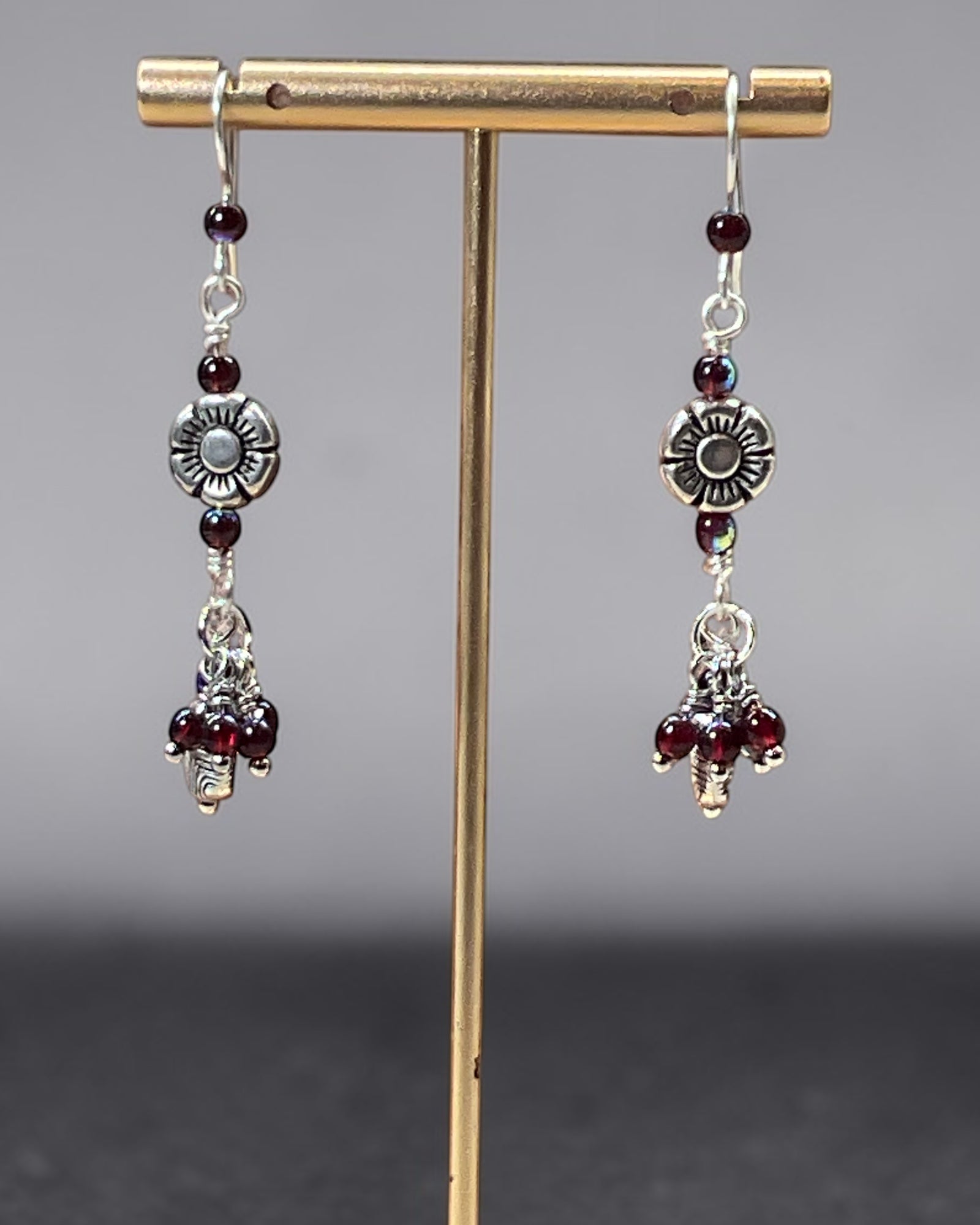 Silver Flower and Garden Designer Earrings