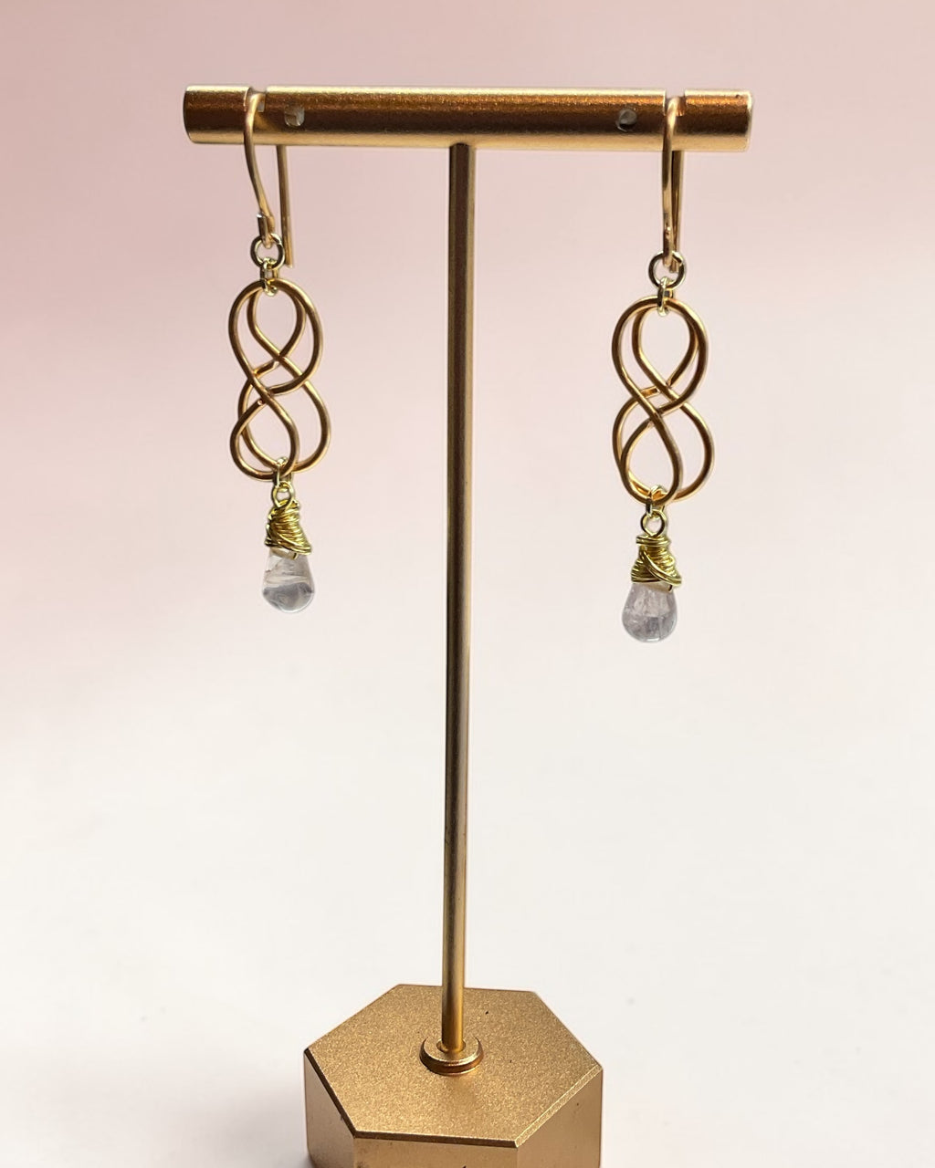Rose Quartz Designer Earrings