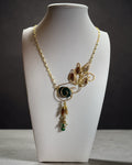 Jade, Jasper & Czech Glass Asymmetrical Necklace