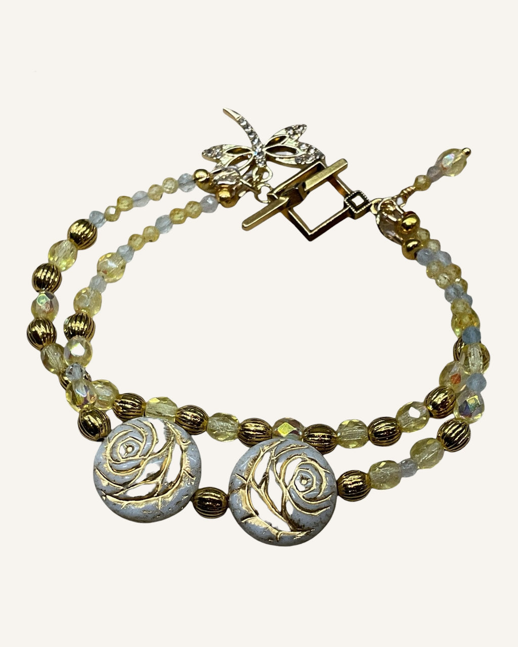Czech Glass & Coin Bead 2-Piece Jewelry Set