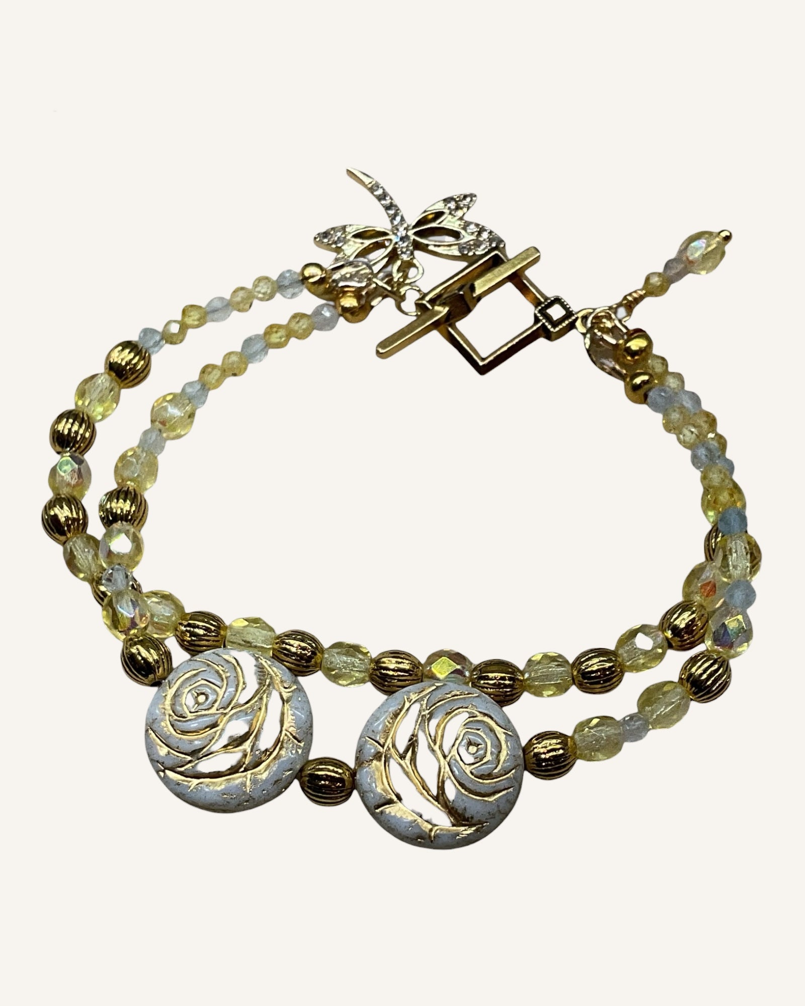 Czech Glass & Coin Bead 2-Piece Jewelry Set