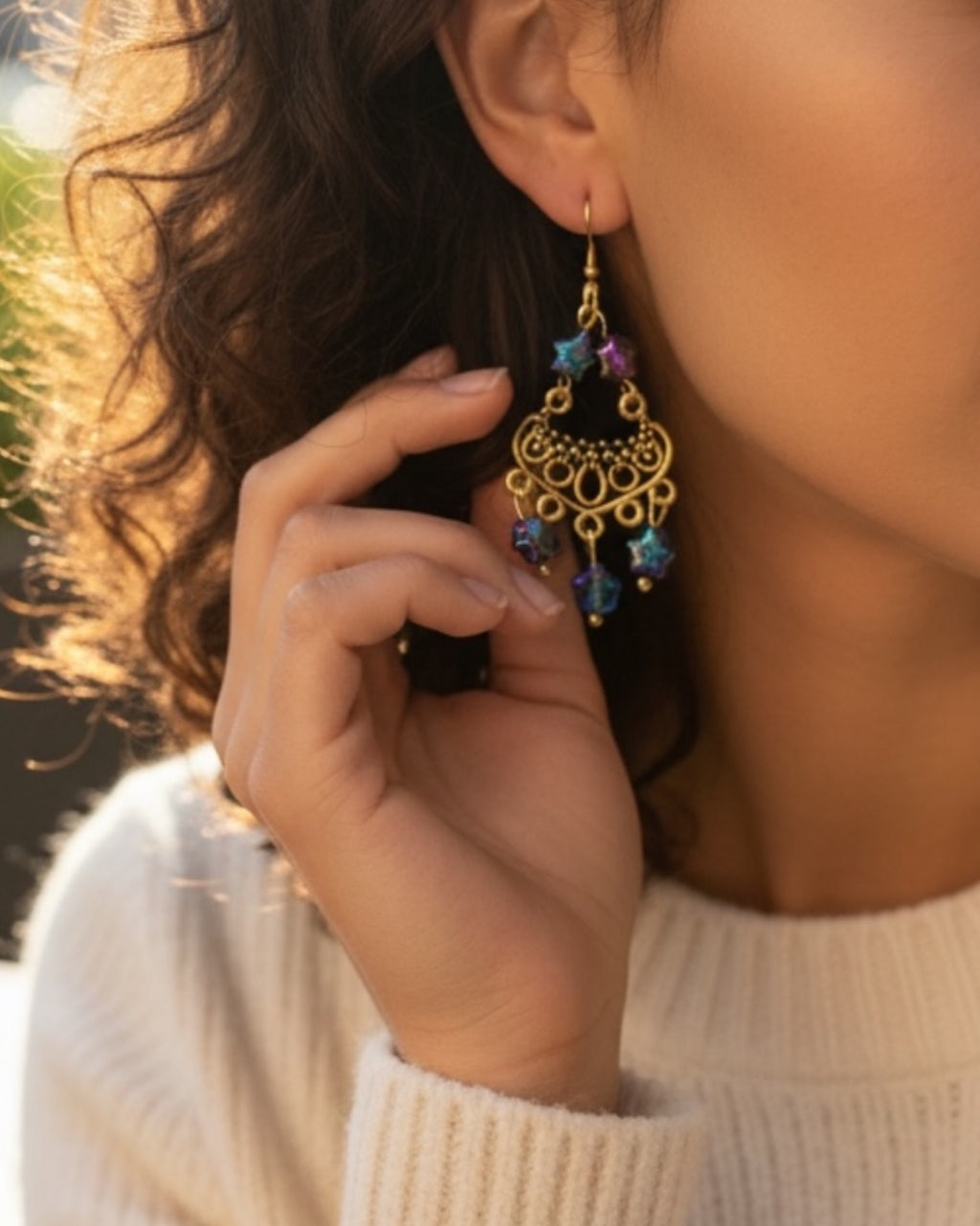 Aurora Borealis Star Casual Earrings