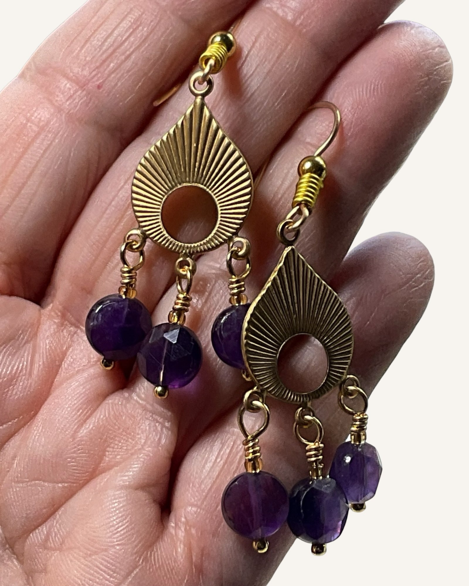 Amethyst Casual Earrings