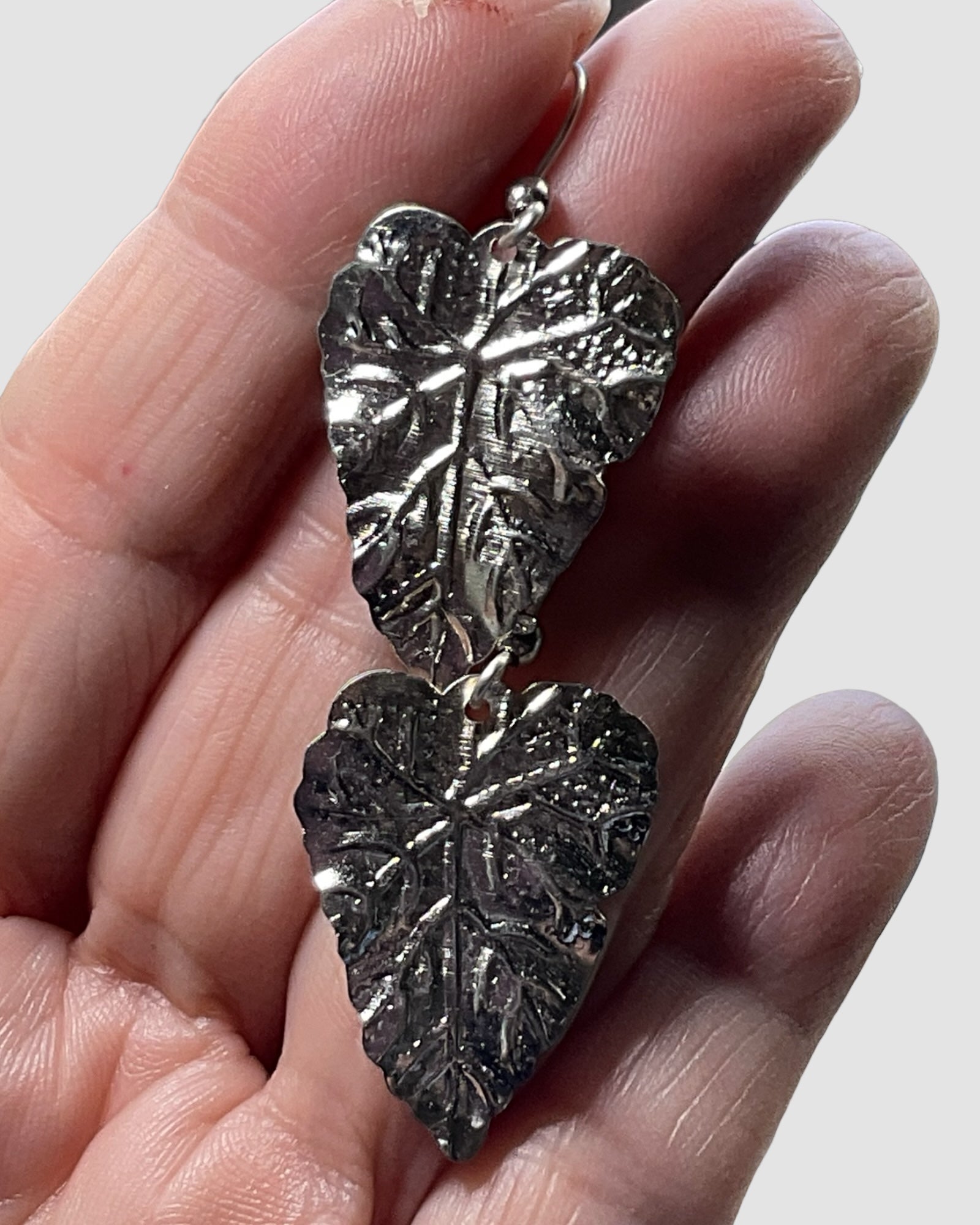 Silver Leaf Casual Earrings