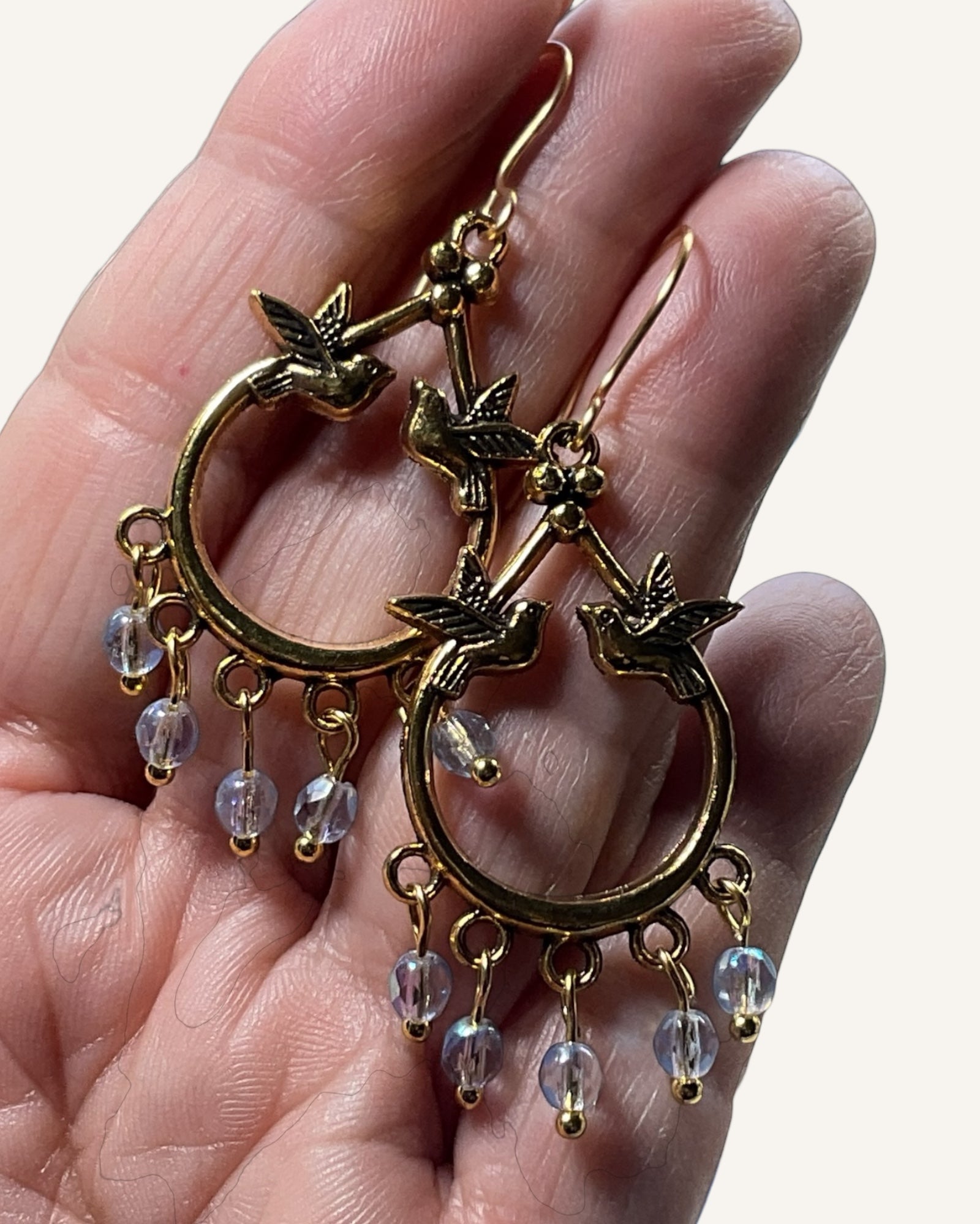 Baby Blue Czech Glass Casual Earrings