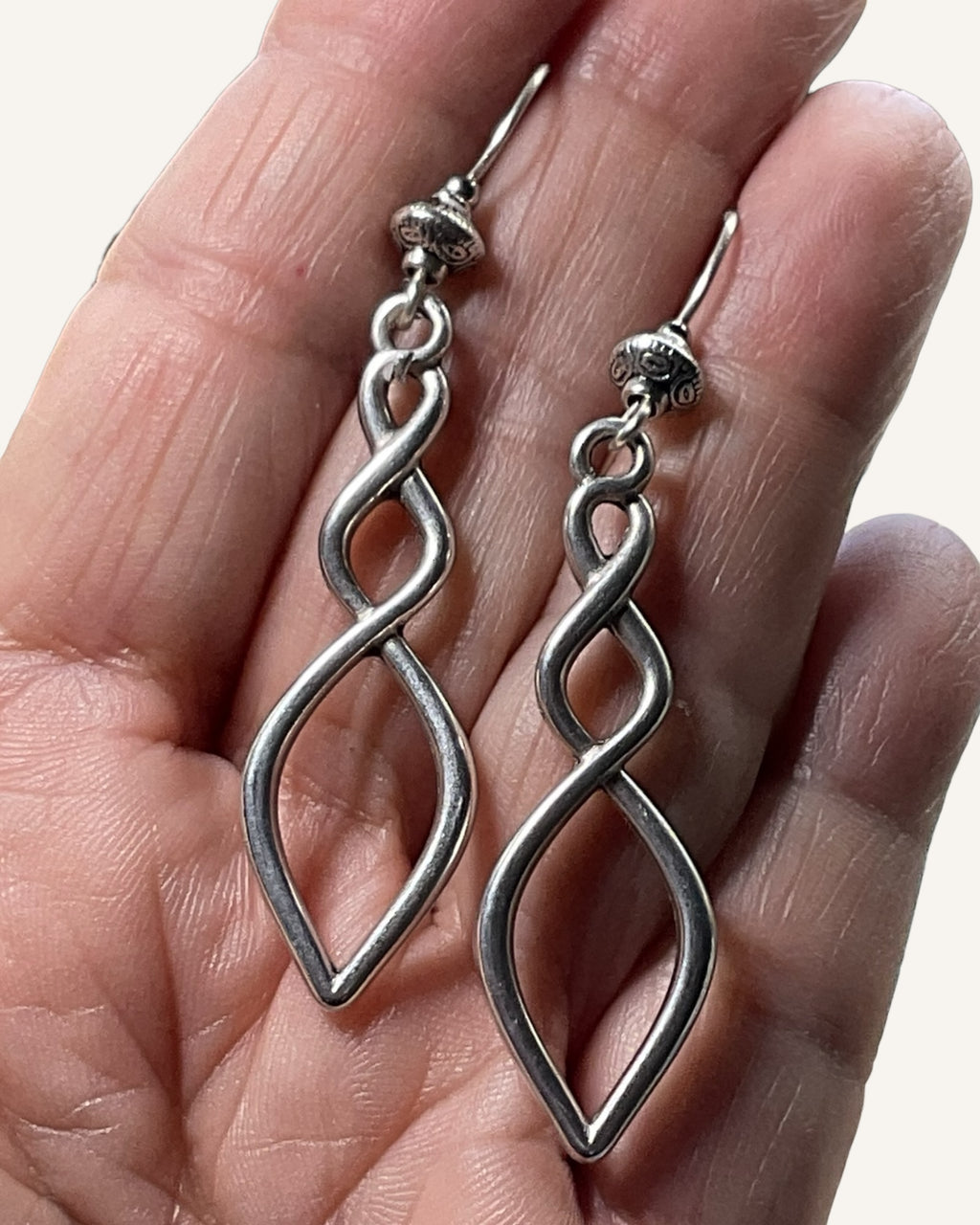 Silver Spiral Casual Earrings