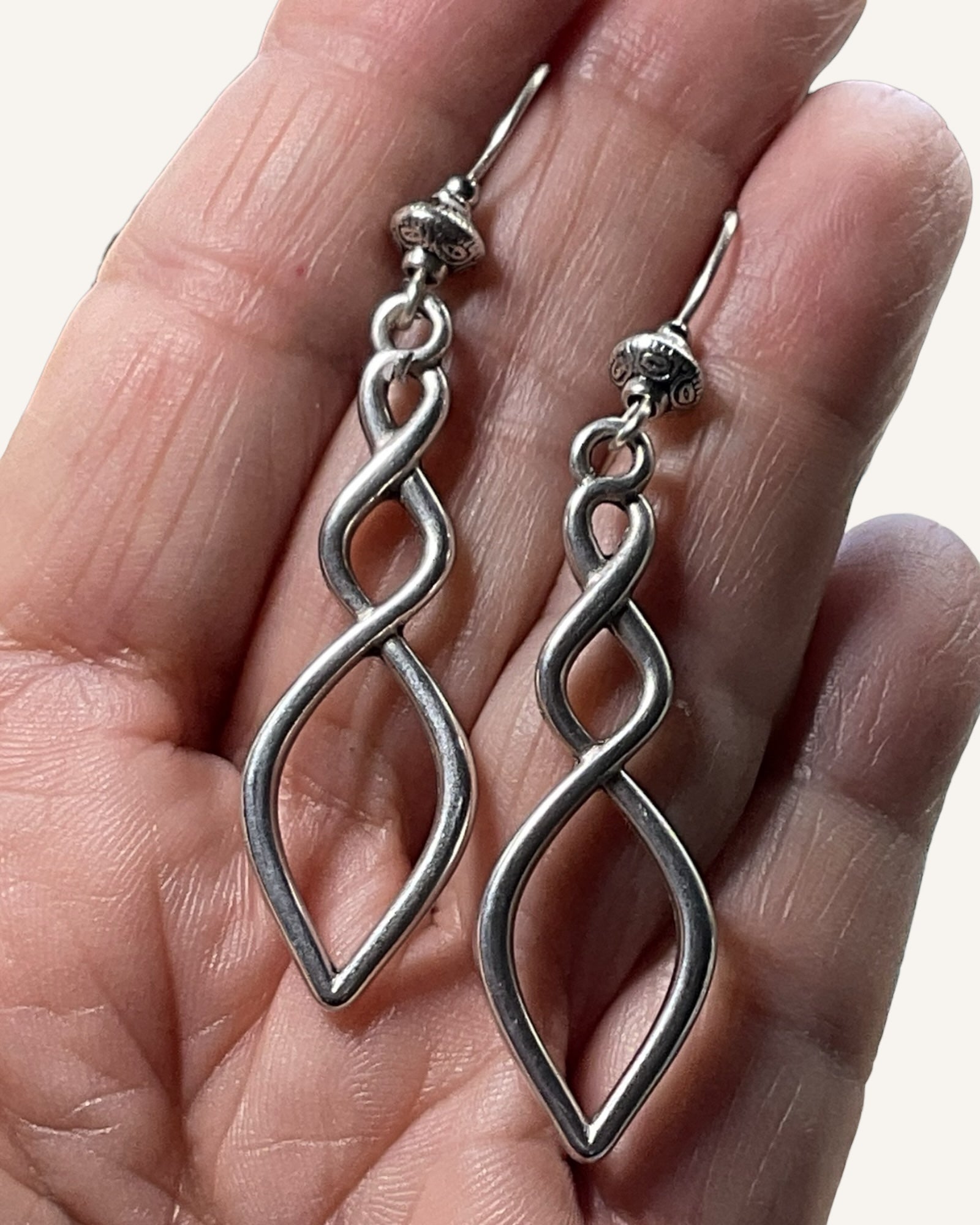 Silver Spiral Casual Earrings