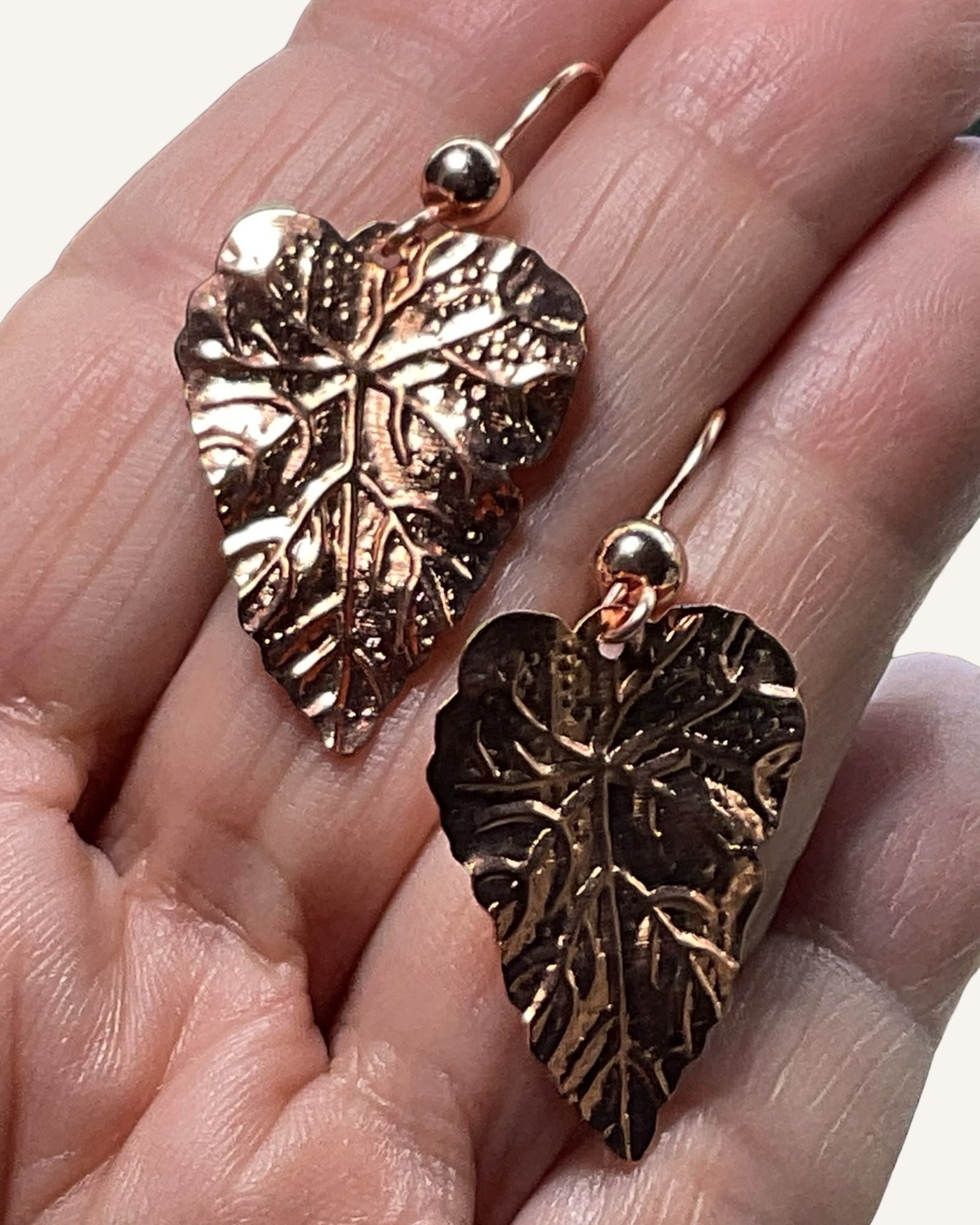 Copper Leaf Casual Earrings