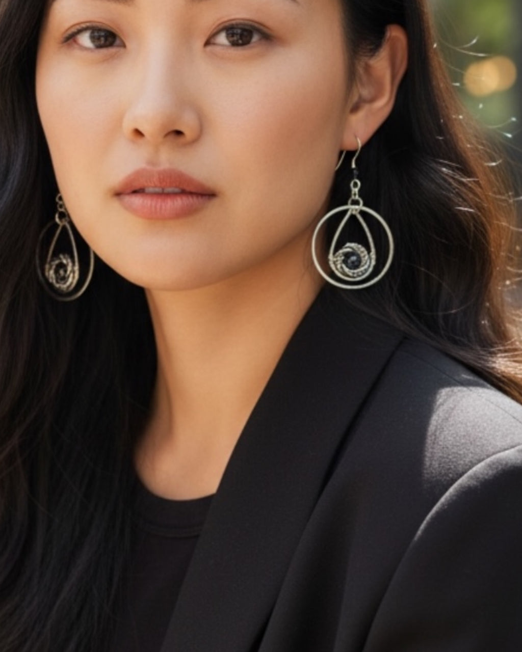 Black Onyx Casual Earrings