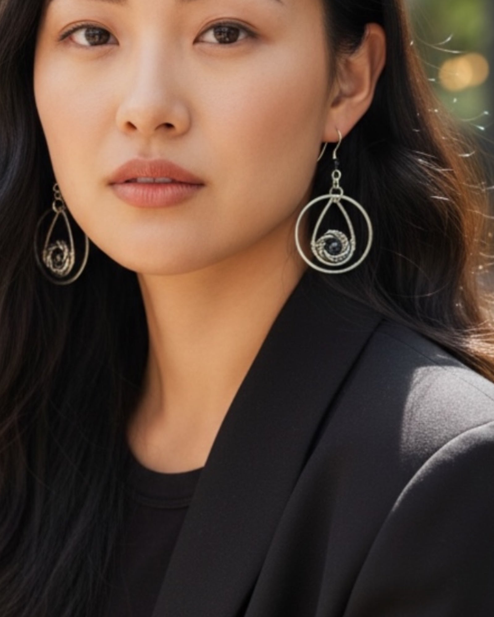 Black Onyx Casual Earrings