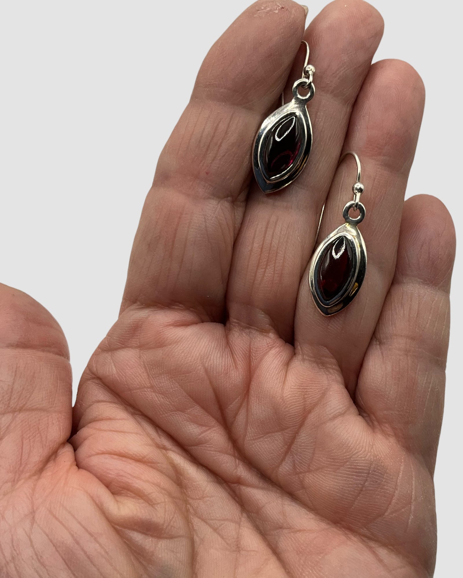 Garnet Dangle Earrings - Estate Sale (Great Condition)