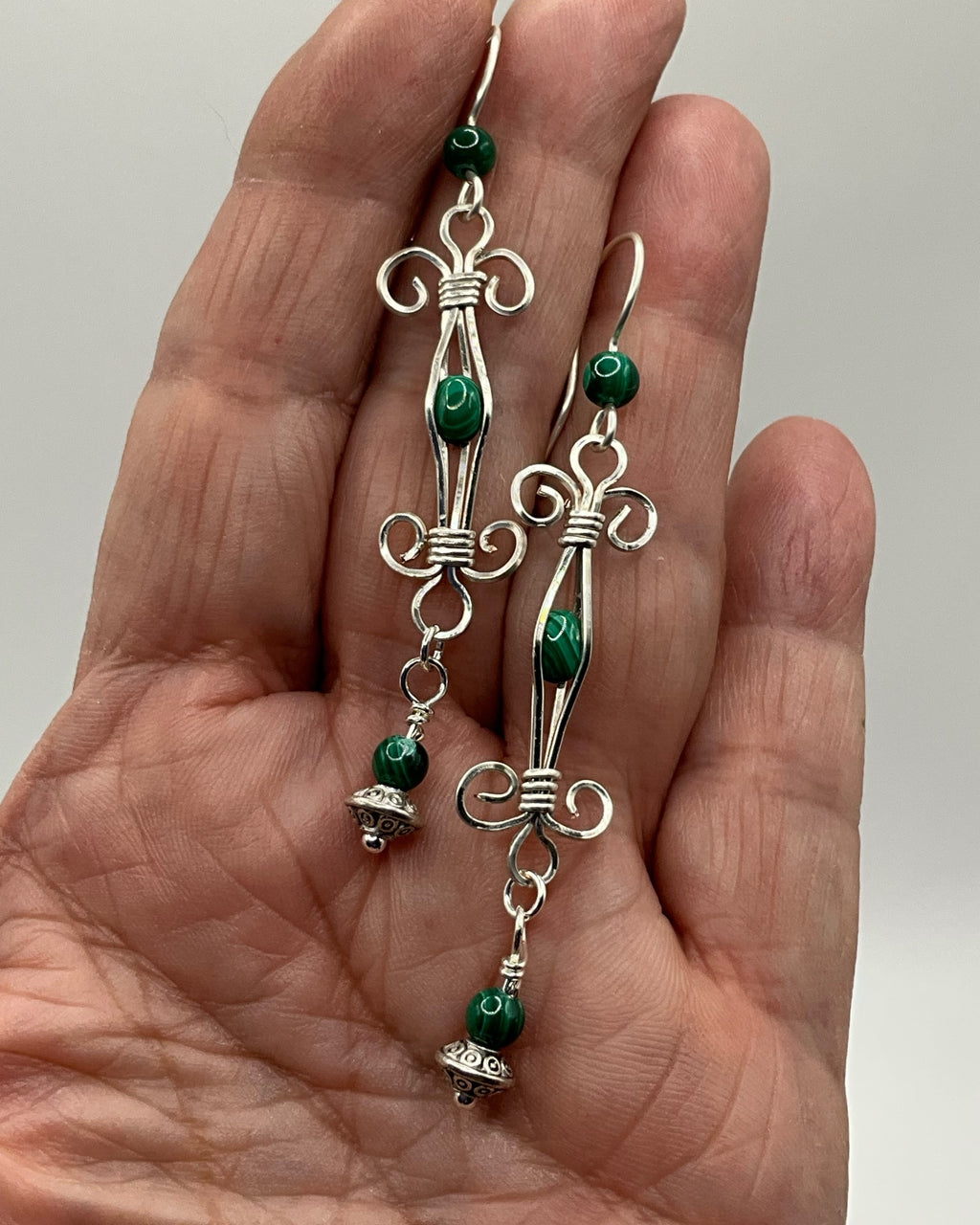 Malachite Designer Earrings