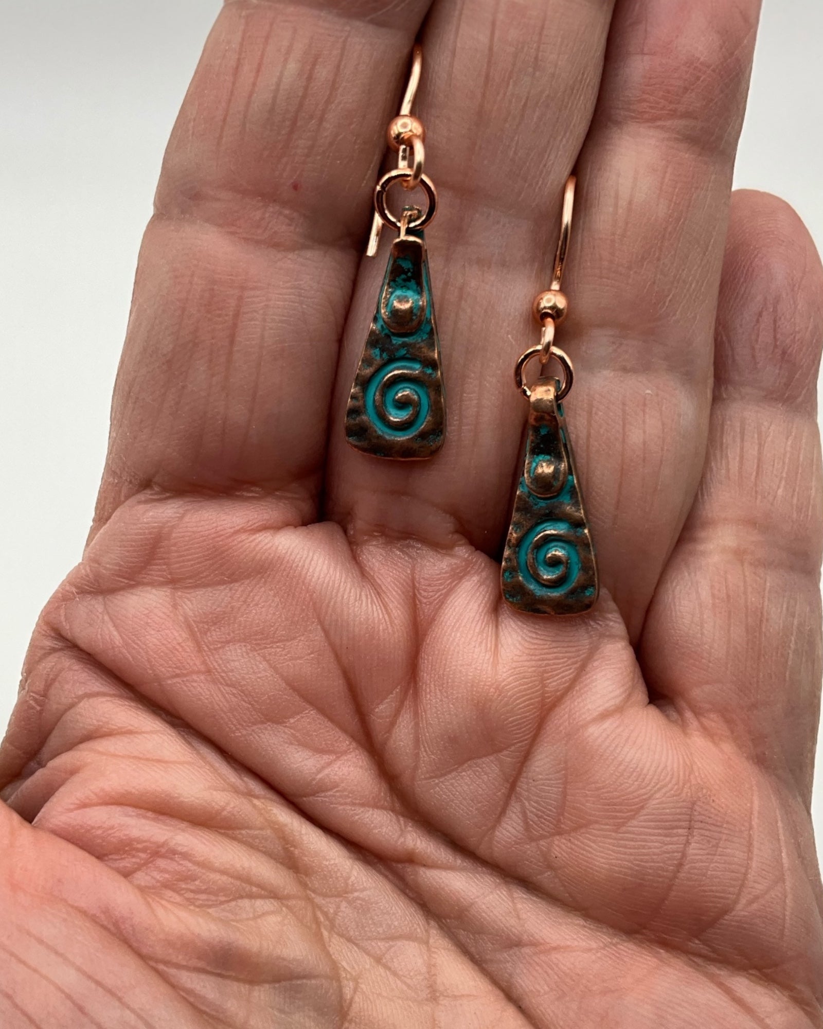 Oxidized Copper Earrings