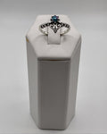 Blue Topaz Pointed Ring - Estate Sale (Great Condition)