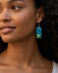 Bling Collection - Peridot & Peacock Dahlia Designer Earrings (Sterling)