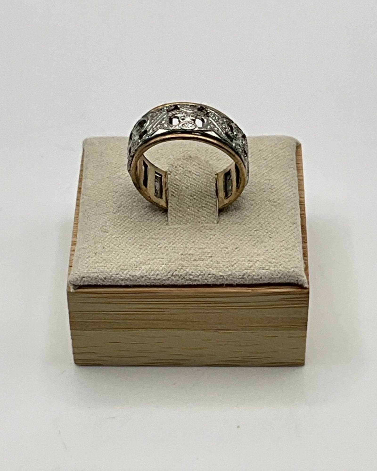 Vintage 10K Gold Filled & Sterling Vargas Filagree Ring - Estate Sale (Great Condition)