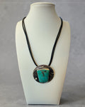 Regina Marie Sterling Silver Hubei Turquoise Necklace - Estate Sale (Great Condition)