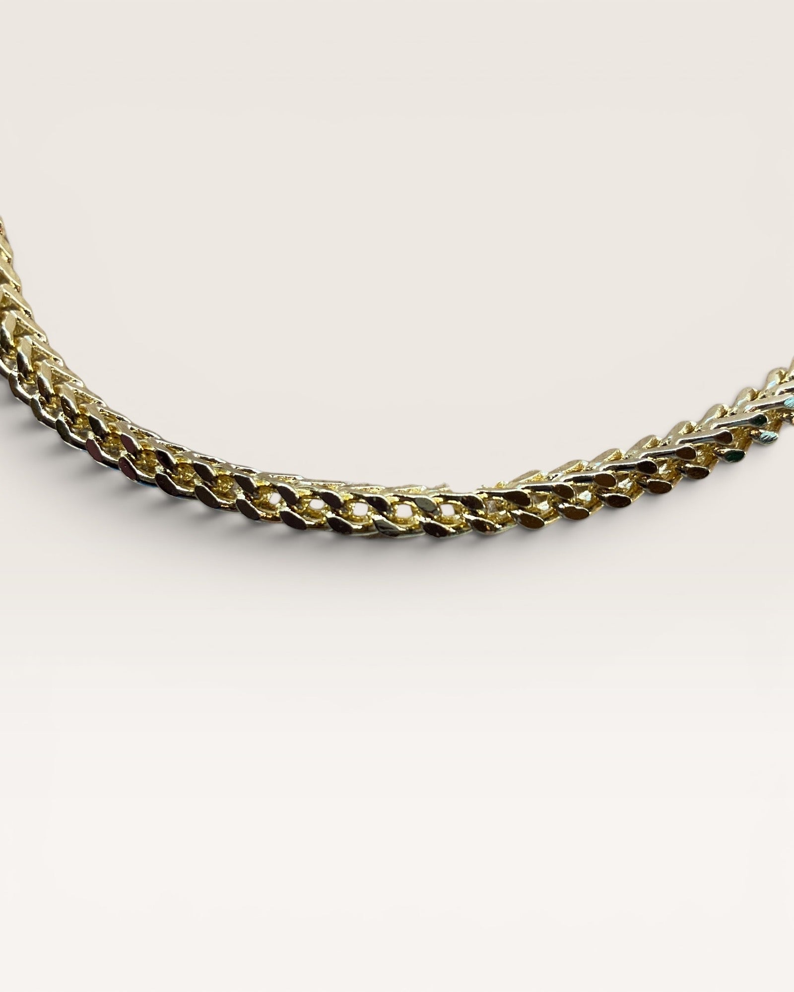 4.5 mm 24” Franco Chain 18k Gold over Brass Necklace