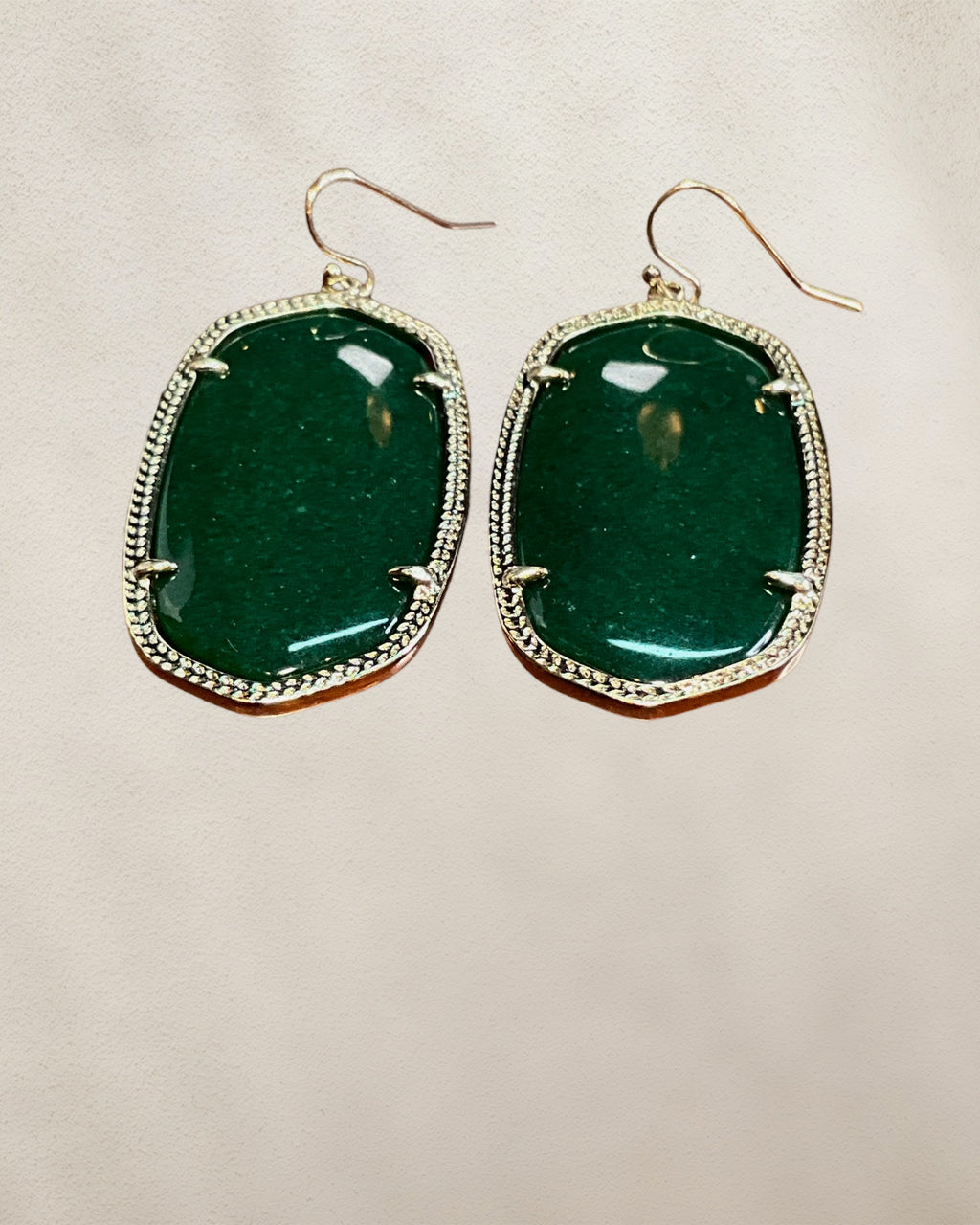 Kendra Scott Green & Gold Earrings - Estate Sale (Great Condition)