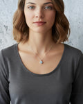 Terra Vanessa Sky Blue Topaz with 18” Sterling Silver Chain  - NOS