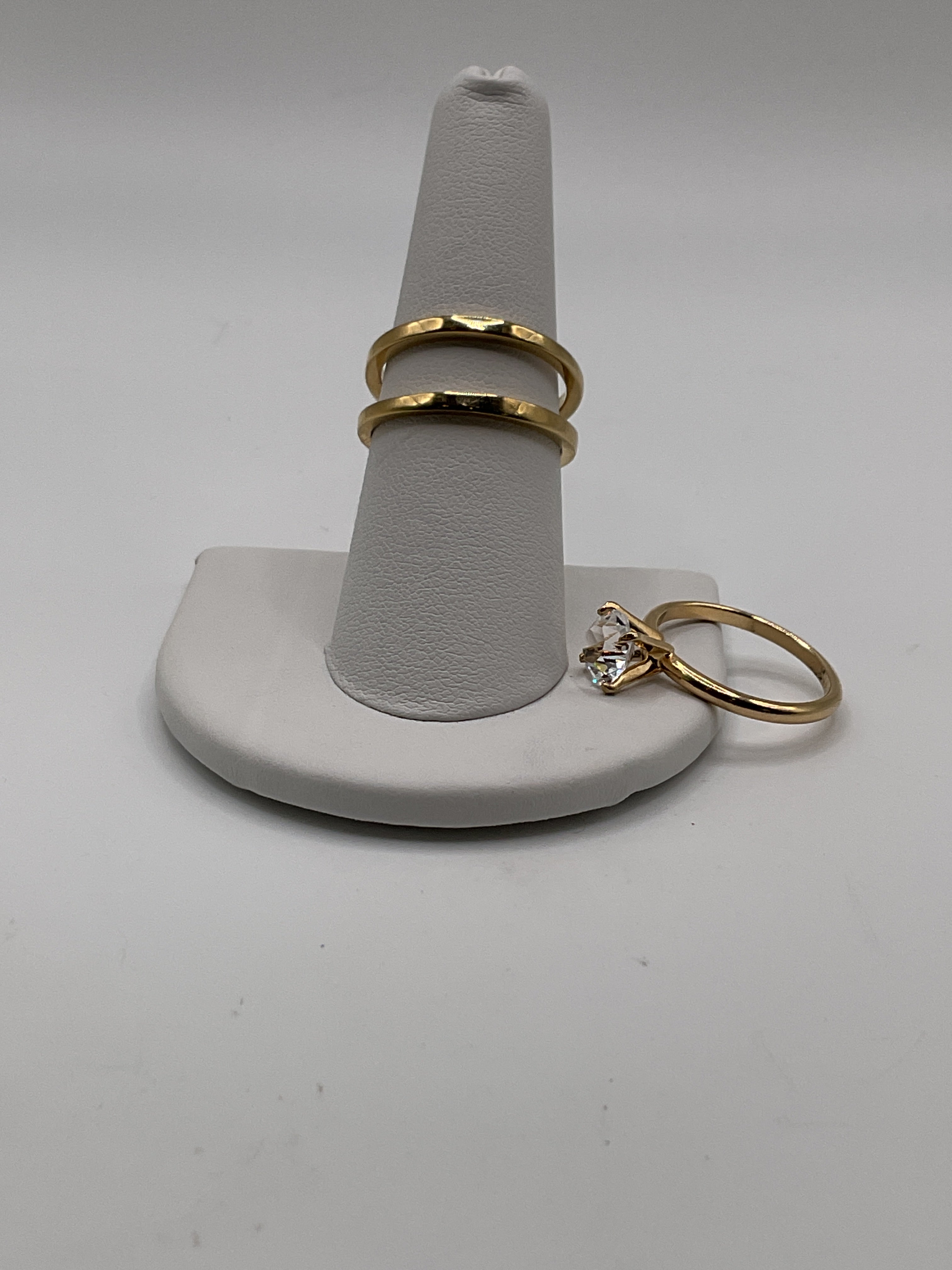 Michael Kors Gold Tone Solitaire Ring Wrap Set | Stackable Designer Ring - Estate Sale (Great Condition)