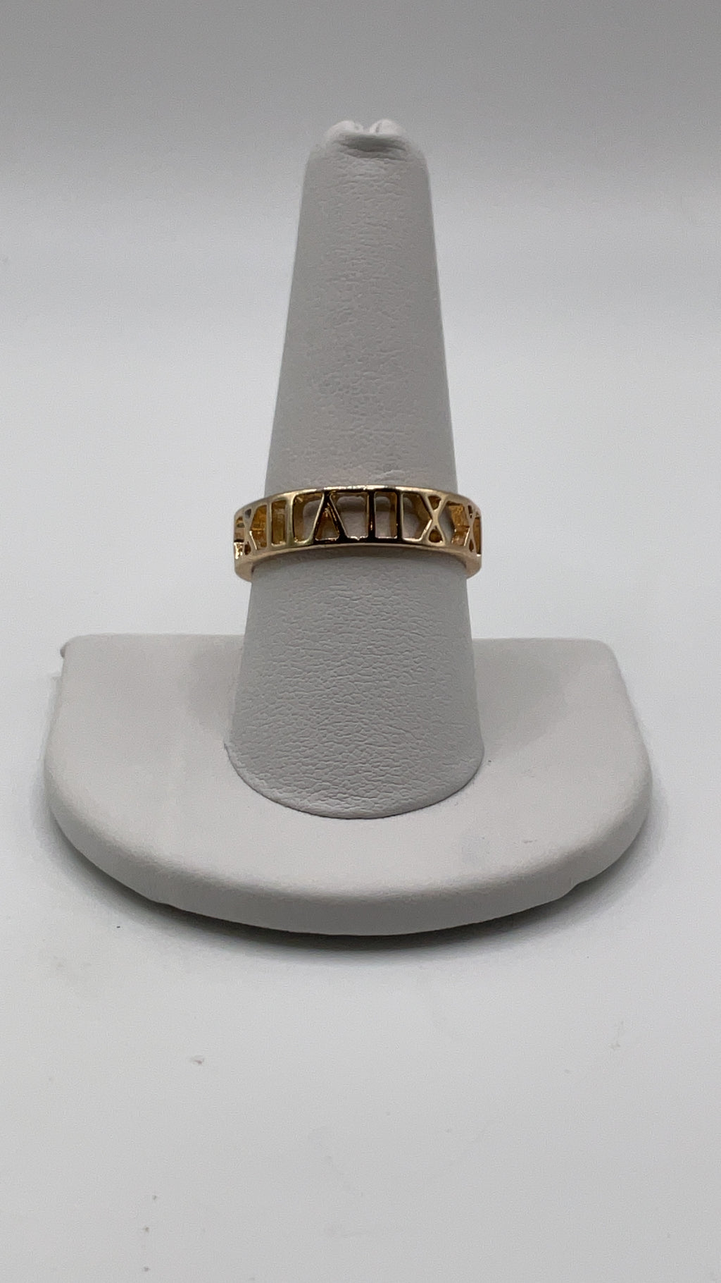 Designer Inspired | Modern Openwork Stack Ring in Gold Tone - Estate Sale (Great Condition)