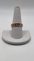 Designer Inspired | Modern Openwork Stack Ring in Gold Tone - Estate Sale (Great Condition)