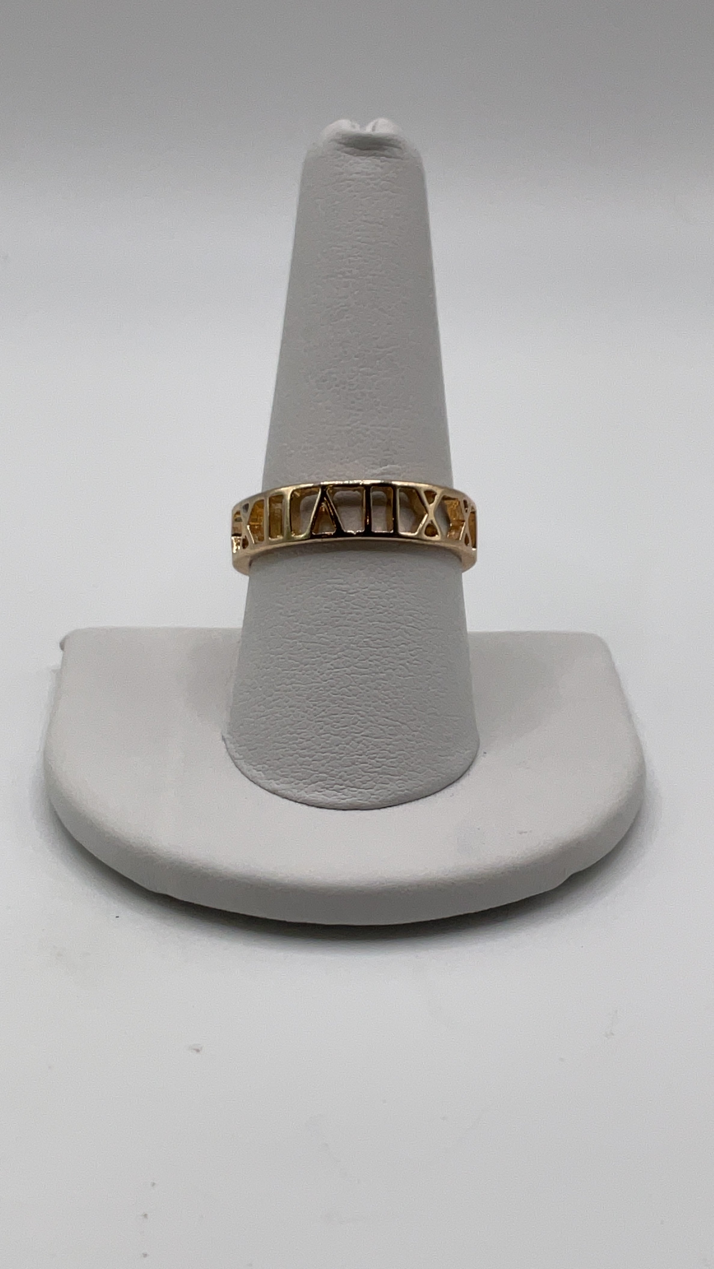 Designer Inspired | Modern Openwork Stack Ring in Gold Tone - Estate Sale (Great Condition)