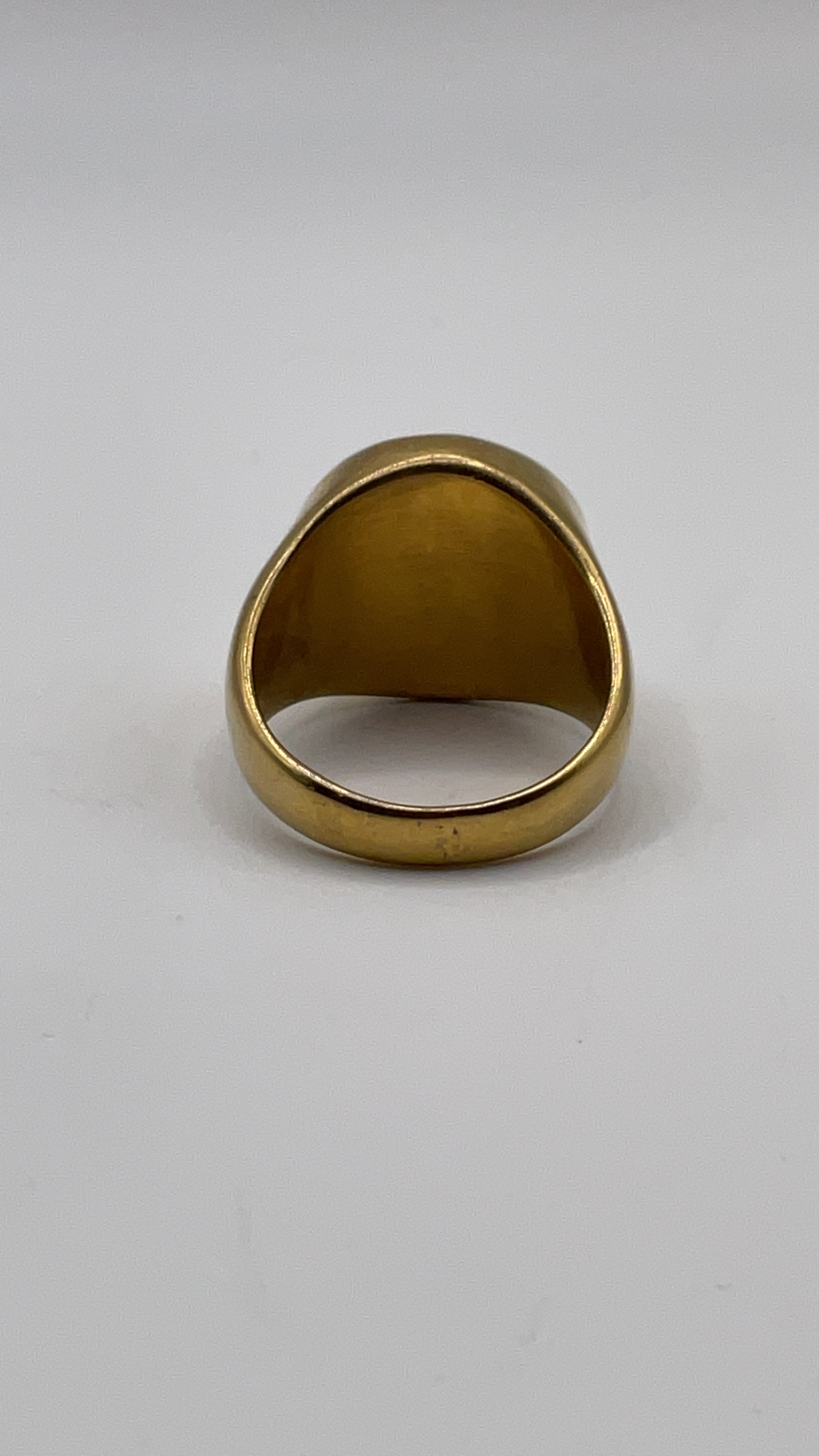 Gold-Tone Pavé Signet Ring  Estate Sale (Fair Condition)