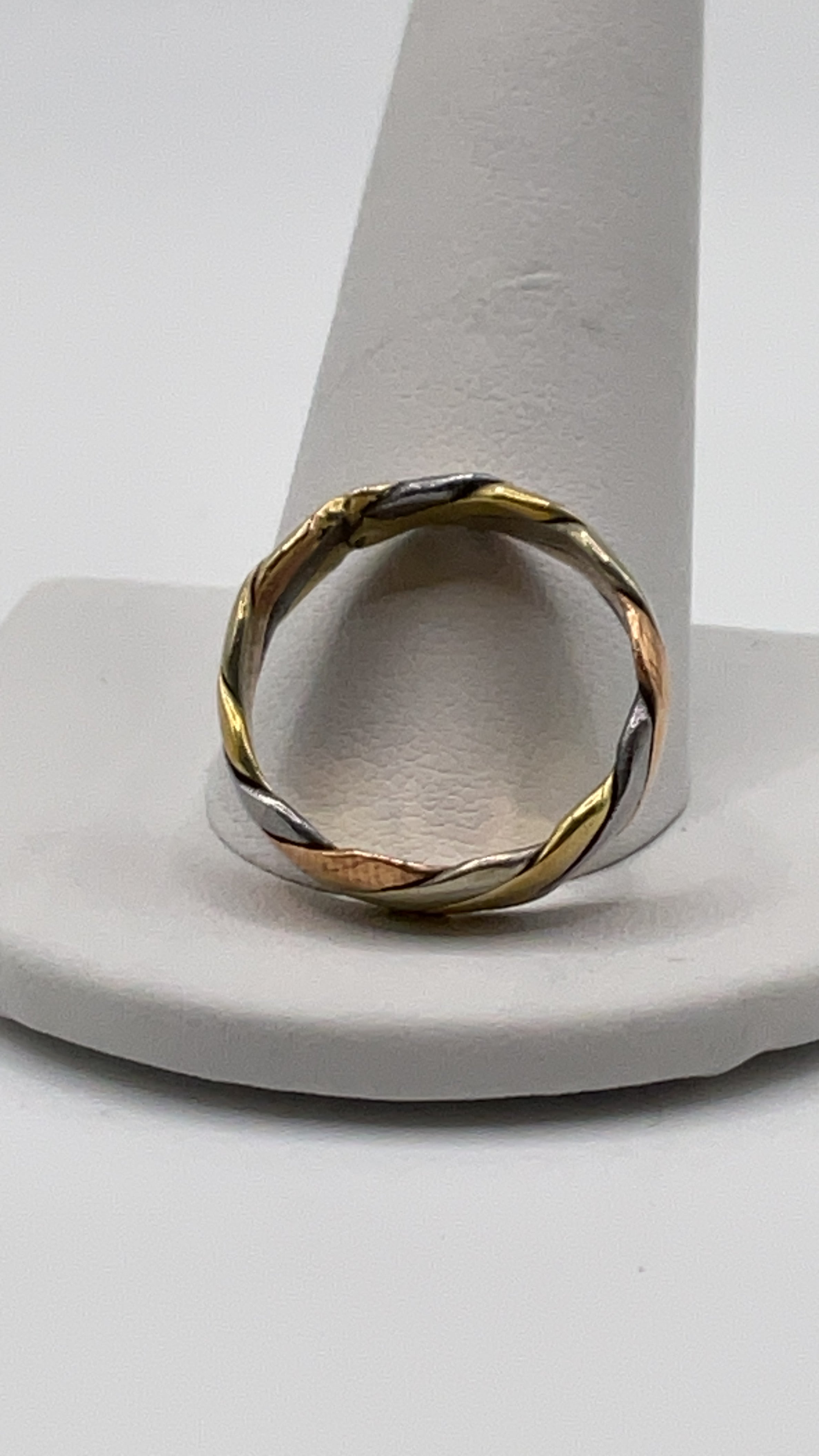Tri-Color Twist Band Ring - Estate Sale (Great Condition)